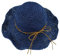 Chapeau de soleil pour femme à large bord - Chapeau de plage respirant anti-UV UPF 50+ - Chapeau de paille pliable pour l'été et l'extérieur, bleu marine, Taille unique