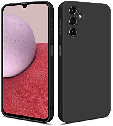 HSP Hülle für Samsung Galaxy A14 5G [Staubabweisend] Handyhülle | Premium TPU Silikon Case Schutzhülle | Kratzfest Stoßfest Fallschutz | Kameraschutz Displayschutz | Passgenau Dünn Matt | Schwarz