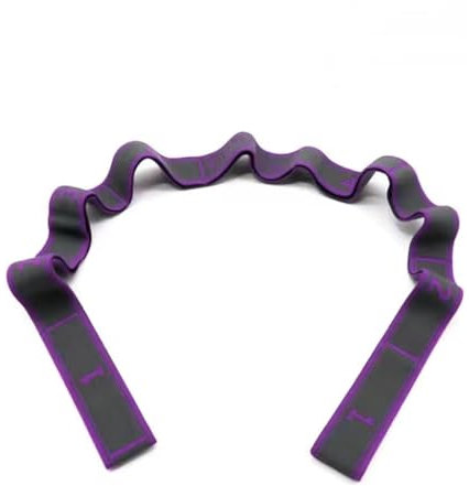 GIMIRO Fitness-Gummiband Segmentiertes Widerstandsband für Yoga Pilates Tanz Stretchband Rehabilitations Spannband (Purple - 9 Loops)