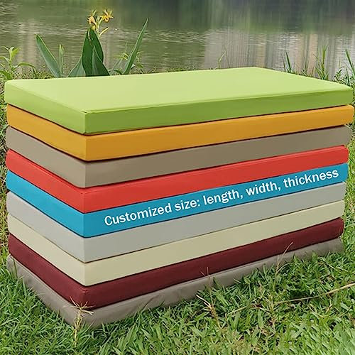 Dmkjdzsw Bankauflage Bankkissen wasserdicht Sitzkissen für Gartenbank,für Gartenbank Schaukel, Terrasse, Esstisch, Bank, Drinnen- Dark Green-170 * 50 * 8cm