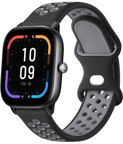 Oumida für Amazfit GTS 4 Mini Armband/Amazfit GTS 2 Mini Armband/GTS 4/GTS 3/GTS 2/GTS 2e für Damen Herren, 20mm Silikon Ersatzarmband Atmungsaktives Wasserdichtes Sport Armbänder für Amazfit Bip 3