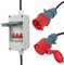 CEE Adapter 32A auf16A, Starkstrom Adapter 32A Stecker auf 16A Kupplung mit Leitungsschutzschalter 16A,32A auf 16A mit Phasenwender Starkstrom Adapter, 5x2.5mm Starkstromkabel-CEE Verlängerungskabel