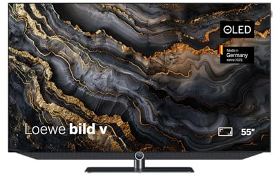 Loewe Bild v.55 dr+ Fernseher, 55 Zoll, Integrierte DR+ Festplatte, UHD 4K OLED, Dolby Atmos, Zweikanal-System, Doppel-Tuner