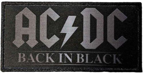 AC/DC Back In Schwarz Woven Patch One Size