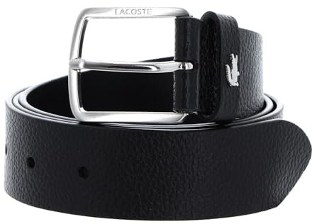 Lacoste Elegance Grained Leather Belt W115 Noir