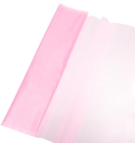 sourcing map Rideaux de fond en tulle pour décoration de mariage, loisirs créatifs, fête d'anniversaire, 48,3 cm x 5 m - Rose clair