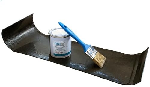EPDM Rubber Roof Repair Kit - Suitable for Repairs to Cut or Damaged Rubber Roofing Membranes on Sheds, Garden Rooms, Home Extensions etc. (Large 1000mm x 230mm patch)