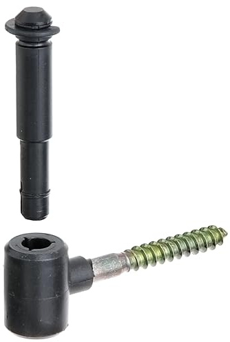 Alberts 864811 Kloben zum Einschrauben | mit metrischem Gewinde | Hart-PVC, schwarz | Dornmaß Ø14 mm | 75 mm | 10er Set