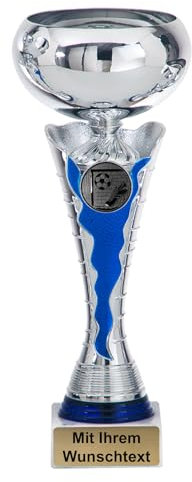 Pokale 3er Serie AK5005 Silber/blau 30 cm