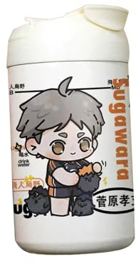 Xinnice Haikyuu Isoliert Wasserbecher Anime Hinata Shoyo/Tobio Kageyama Thermosflasche 480ml Hält Warm 6-8 Stunden Edelstahl Kaffeetasse für Sport Arbeit