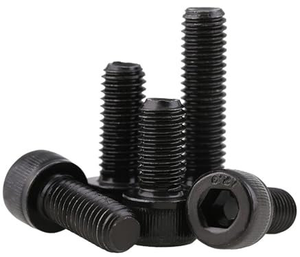 Haroar 5 pcs M8 Grade 12.9 Vis Filetage à Pas Fin en Acier allié à Six pans Creux Boulons à tête moletée DIN912 Longueur du Filetage : 12 mm ~ 100 mm(M8x70 F)