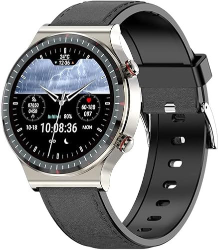 cosescos Smartwatch Gesundheitsuhr IP68 Wasserdicht Für Android Und IOS Smartwatch Mit Blutdruckmessung Blutsauerstoffmessung EKG Pulsmesser Vorhofflimmern Schrittzähler (Silbe B)