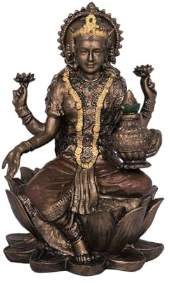Gangesindia Hinduistische religiöse Göttin Lakshmi Idol Devi Laxmi Statue für Zuhause und Büro, Auto-Armaturenbrett, Tempelraumdekoration, Pooja-Hauseinweihung und bestes Geschenkidol