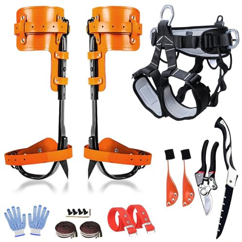 Tree Climbing Gear，Tree Climbing Spikes, Tree Climbing Gear with Adjustable Climbing Straps