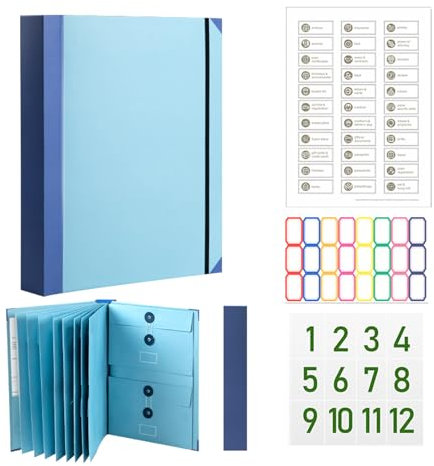 Organiseur de documents If I Die | Organiseur de documents pour papiers importants avec autocollants | Folio portable pour documents de personnes disparues