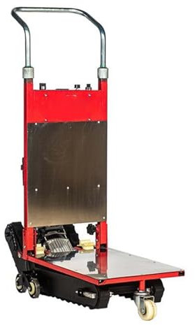 Generico Carrello Saliscale Elettrico Durevole Carrello Saliscale Elettrico capacità di Carico 400kg E Batteria Rimovibile Motore Brushless per Sacchi Oggetti Pesanti su E Giù Scale,500w