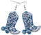 Homoyoyo 1 Paio Gioielli Occidentali Orecchini Country Da Donna Regali Da Cowgirl Orecchini a Stivale Per Le Donne Accessori Occidentali Per Le Donne Accessori Donna Gioielli Blue Acrilico