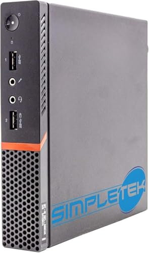 SIMPLETEK - Mini PC avec processeur Core i3 de 6e génération, 64 Go de RAM, SSD de 480 Go | Windows 11 Professionnel | Mini Ordinateur de Bureau | 2 Ports DisplayPort (reconditionné)