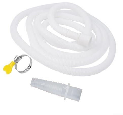 White Air Conditioner Drain Pipe, Replacement Air Conditioner Drain Hose With Clamp And Connectors For Air Conditioners Washing Machines(6m)