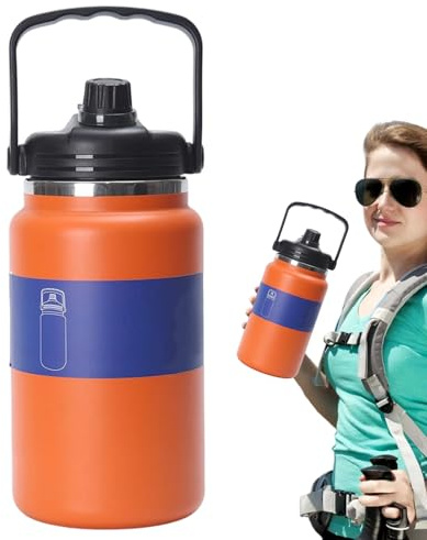 Botella isotérmica – Botella deportiva de acero inoxidable, botella isotérmica impermeable 4L para camping al aire libre deporte viaje playa bicicleta
