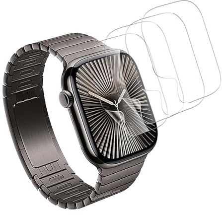 Banuyaw für Apple Watch Series 10 46mm Schutzfolie Soft TPU Folie Apple Watch Series 10 46mm Panzerfolie, Bläschenfrei Displayschutzfolie Ultra HD Glasfolie, 4 Stück