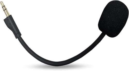 GERUI Ersatz Gaming Mikrofonarm für G PRO/G PRO X Kabellose Gaming Headsets,mit Abdeckung aus Schwamm 3.5 mm Jack Geräuschunterdrückung in Schwarz