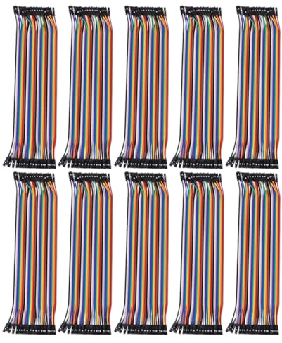SMASOLO 10 PCS Female to Female Breadboard Jumper Wire Ribbon Cable Preformed Right-angled Leads for Electronic DIY Projects Pcb Assembly Replacement