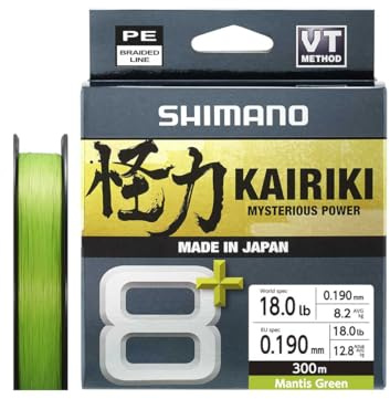 Line Kairiki 8+ - 300m 0.19mm 13.4kg M. Green