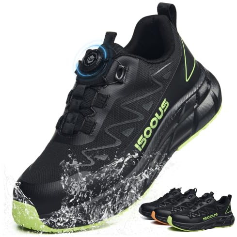 Scarpe Antinfortunistiche Uomo Donna S3S Impermeabili Scarpe da Lavoro ESD | Leggere Comode Scarpe da Cantiere con Punta in Acciaio Lacci Rapidi Scarpe Sicurezza Antiscivolo Antistatiche Traspiranti