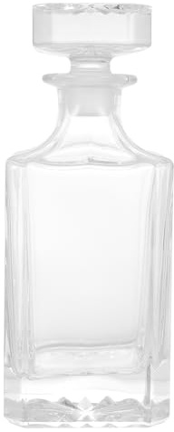 NULYLU Carafe à Liqueur en Verre Effet Cristal, Bouteille à Whisky Décorative 700 Ml, Finition Mate, pour Bar et Restaurant, Contenant Vide pour Brandy, Vodka et Rhum
