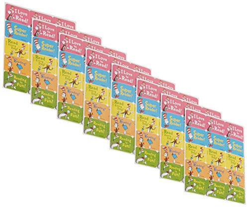 Eureka Klassenzimmer-Dekorationen, Katze im Hut, Lese-Aufkleber für Kinder, Lernspaß, 120 Stück