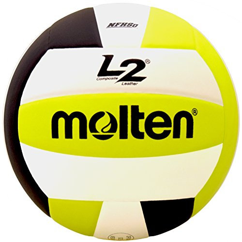 Molten Premium Competition NFHS genehmigter L2 Volleyball, Schwarz/Lime (IVU-BLK/LIM-HS)