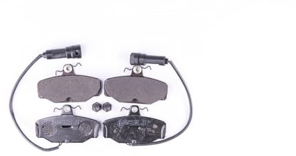 HELLA 8DB 355 017-631 Bremsbeläge - mit Warnkontakt - T5007 - für u.a. FORD | Kompatibel mit: FORD SCORPIO I, SCORPIO I Stufenheck, SCORPIO I Turnier, SIERRA I Schrägheck, SIERRA I Schrägheck, SIERRA II