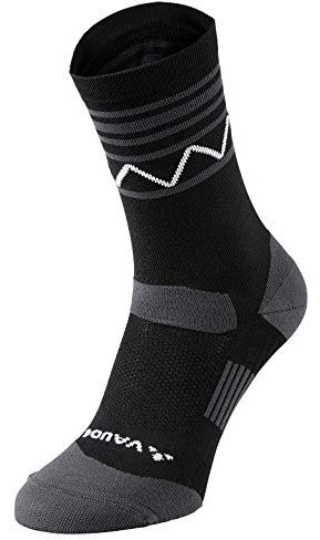 VAUDE Unisex Bike Socks Mid Accessories, Black/white, 36-38 EU