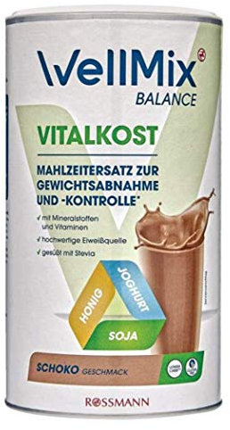Vitalkost Shake Schoko Geschmack zur Gewichtsabnahme und -Kontrolle, 500 g