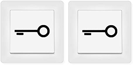 Generico 2 X Chiave Adesivo Interruttore Simbolo Interruttore Blocco Porte (246/2/4)
