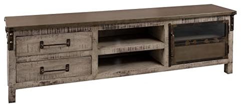 M MASSIVMOEBEL24 KOLONIALMOEBEL24.DE TV-Board Mango 190x40x60 braun lackiert Heavy Industry #234