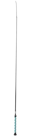 Weaver Livestock 36 Braid Basic Pig Show Whip With Comfort Grip Nylon Handle, Pig Training Whip, Guiding Whip for Show Ring Competition, ‎Teal/White