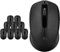 Rii 10-Pack Ratón inalámbrico RM100+, para PC, Portátil, Windows, Ofimática. 1000 dpi. Incluye Receptor USB (Nergo 10 Piezas)