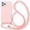 Yoedge Custodia con Cordino per Apple iPhone 13 mini 5,4, Cover con Collana Practical Stylish, con Cordoncino da Indossare, Soft TPU Antiscivolo Bumper Custodia per iPhone 13 mini, Rosa