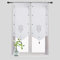 Smithoom 1 Pannello Tenda Classica Fiore Ricamo Nappa Decorazione Tende in Voile per Porta Della Cucina Piccola Finestra Grigio 60x120cm