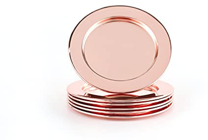 Echtwerk Glasuntersetzer-Set aus Edelstahl, Getränke-Untersetzer, Glasablage, Runde Untersetzer für Glas, Tassen, Vasen, Kerzen, kratzschutz, Ø ca. 8 cm, Kupfer-Edition, 6-teilig