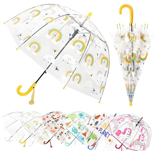 MRTLLOA Kids Clear Umbrella, Bubble Dome for Rain