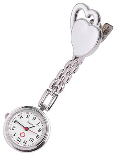 ULTECHNOVO Abzeichen Damenuhr Schwesternuhr Ansteckuhr Hängende Taschenuhr Krankenschwesteruhr Brosche Uhr FOB Uhr Pulsuhr Pflegeuhr mit Kette für Medizinisches Quarzwerk Männer