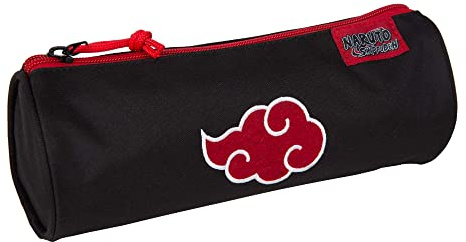Federmäppchen Gamer Case Naruto Cloud - Mäppchen mit 1 Großen Fach - Gefütterter Innenraum - Gestickte Details - Reißverschluss mit Ergonomischen Griff - 8 x 22 x 8 cm - Toybags