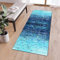 QQrunner Läufer Lang Flur rutschfest Teppich Küche 100x180cm Gestreift Blau Teppichläufer Waschbar Meterware Lang Küchenteppich Schlafzimmer Korridor, Anpassbare Größe, 40-120cm Breit