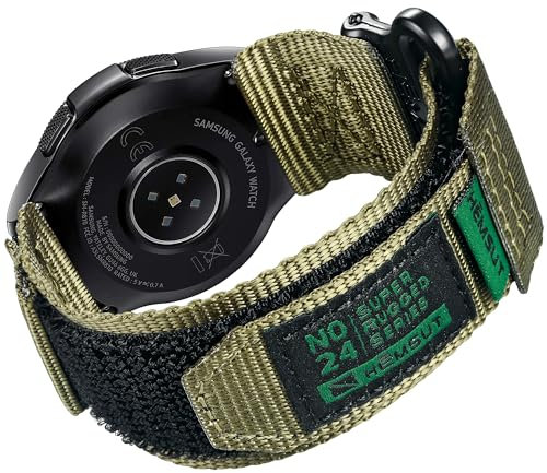 Kompatibel mit Samsung Galaxy 45/44/40mm Watch 6/5/5 Pro/4/, 46/42mm watch 4 Classic/ 45mm Watch 3 Uhrarmband, Nylon Sportband mit Klettverschluss