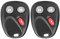 Télécommande D'entrée sans Clé de Voiture, Universelle 2pcs 3 Boutons Télécommande D'entrée sans Clé de Voiture Porte-clés LHJ011 ABS de Remplacement pour Accessoire Automobile