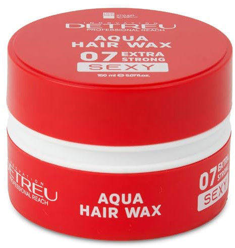 Detreu Styling Haarwachs | Natürlicher Glanz-Effekt & starker Halt | Hair Gel Wax für langanhaltendem Look | Erdbeer-Duft | Haar-Wax für Haare & Bart 150 ml (Sexy - Rot)
