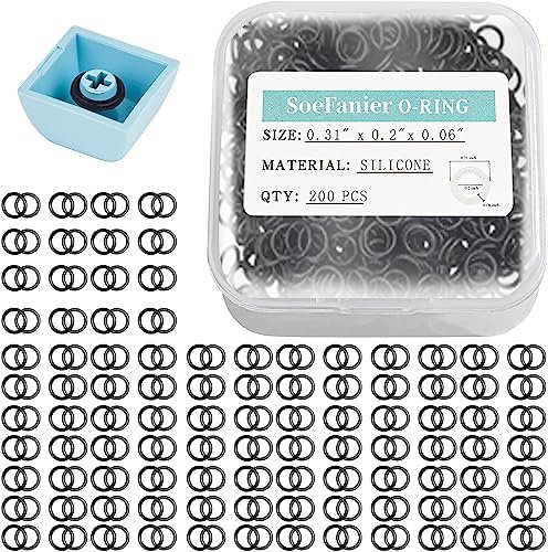 SoeFanier 200 Stück transparente O-Ring-Schalter-Dämpfer für mechanische Tastatur, Cherry Mx, Schwarz